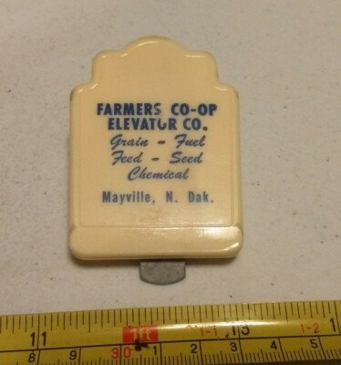 Vintage Farmers Co-op Elevator Co Mayville North Dakota Advertising Clip