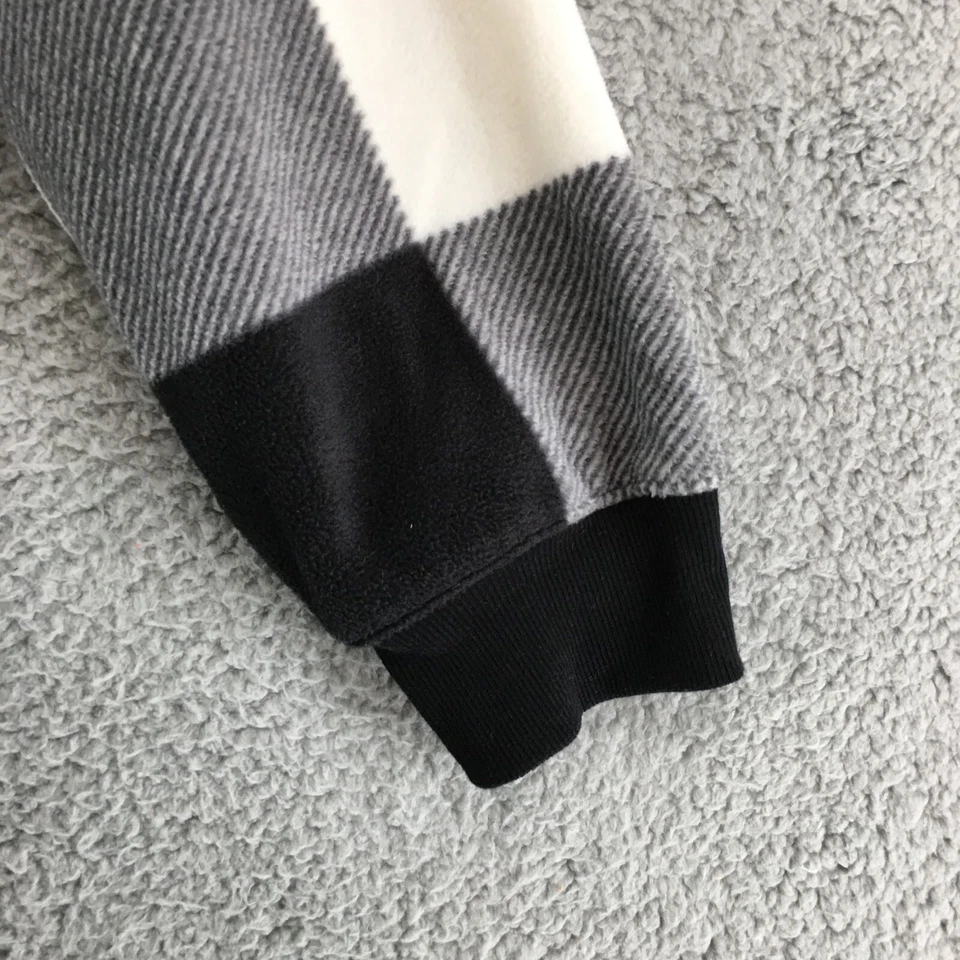 Old Navy Fleece Henley Romper Pajama Womens Medium Black Plaid Long Sleeve NWT - Image 4 of 4