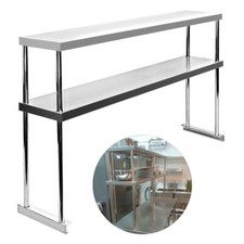 Stainless Steel Over Shelf 900-1500mm Commercial Kitchen Table Top Shelf 1/2Tier