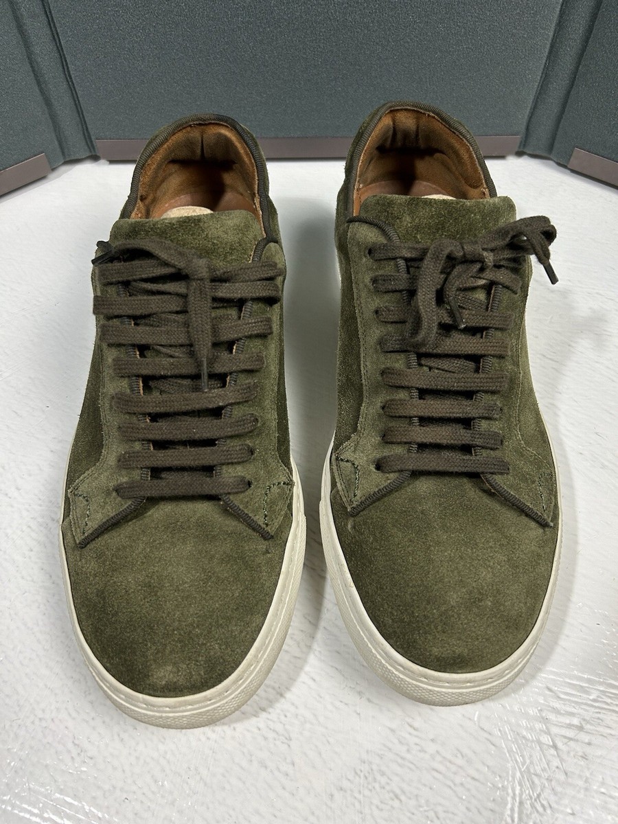 Velasca Milano Men Size 40 Green Suede Sneakers Shoes Hand  display picture 1
