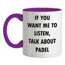 Talk About Padel - Ceramic Mug - Tennis Paddle Paddel Racket Racquet