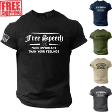 Free Speech 1st Amendment T-SHIRT American Patriotic 1776 America USA Freedom