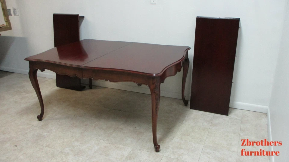 Antique French Dining Room Table Carved Mahogany Regency - Image 2 of 4