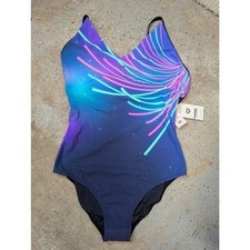 Arena Bodylift Shape & Support Swimsuit One Piece Neon Blue Purple