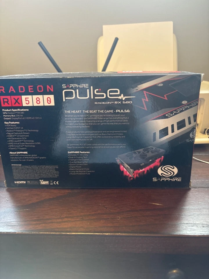 Rx580 OC-over clocked great condition 4gb ddr5 sapphire pulse  - Image 3 of 4