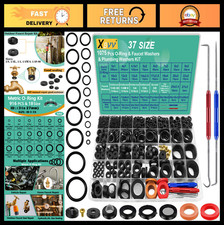 37 Size 1075 Pcs Faucet Washers O-Rings Assortment Kit for Plumbing Repair
