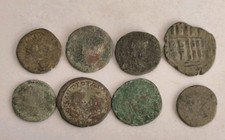 KONVOLUT 8 ANTIKE RÖMISCHE & BYZANTINISCHE BRONZE MÜNZEN II-XI Jahrhundert n. Chr.