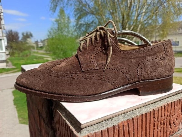 Men Vera Pelle Heels Brown Suede 43.5