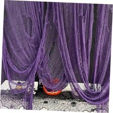316" x 80" Halloween Creepy Cloth, Halloween Spooky Gauze Cloth Large Purple