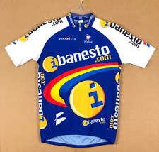 Vintage Nalini Banesto Cycling Jersey Size 4 Blue 1/4 Zip Italy Pinarello Bike