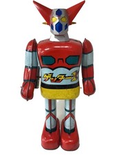 POPPY Figure Tin Getter 1 Wind Up Comic & Anime Scratched Paint Peel Preowned