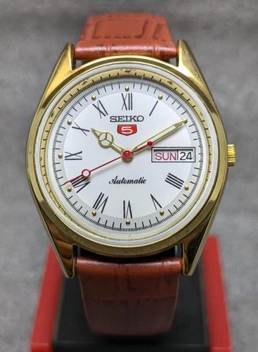 Vintage Seiko 5 automatic Day Date Movement No. 6309A Japan made men's watch