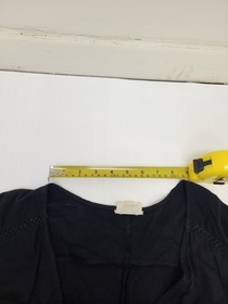 L.A. Hearts Romper Womens Medium Black Surplice Wrap Long Sleeve Ruffle Hem