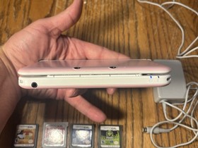 Nintendo 3DS XL Pink White Handheld Console 7 Games + Bundle Tested USA Version