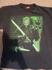 VTG 90s Star Wars Sith Darth Maul Movie Cartoon Retro Shirt Kids L/ Adult M