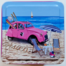 Lot de 2 boites métal 2CV week-end en Corse, neuf 🔔