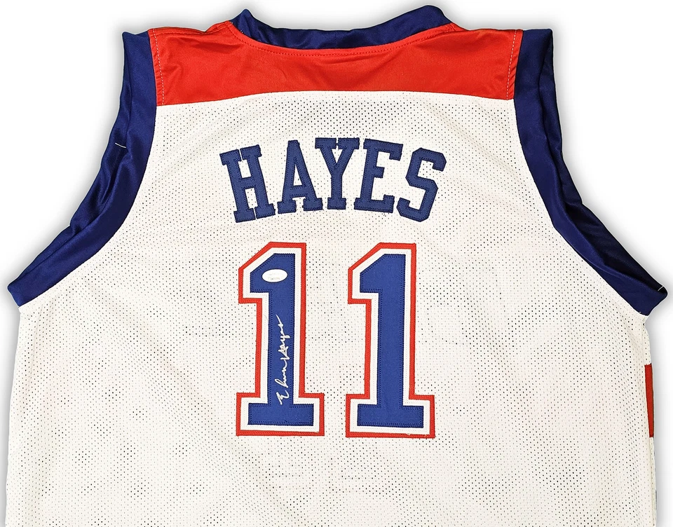 Washington Bullets Elvin Hayes Autographed Signed White Jersey JSA - Image 3 of 4