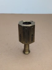 IV558 European? Brass Cross Staff Head Square Vintage Surveying Instrument.