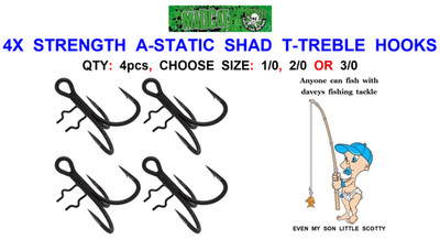 MADCAT 4X STÄRKE A-STATIC SHAD T-HÖHENHAKEN FÜR WELS WEICHKÖDER KÖDER JIGS