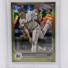 2022 TOPPS CHROME BEN BALLER (RC) CHARTREUSE REFRACTOR EDWARD CABRERA /15 Rookie