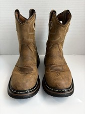 Rocky Kids Old Town Pull On Boots Size 2.5 M Brown Leather Original Ride Western