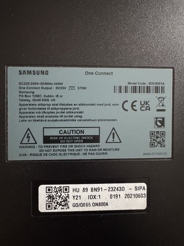 Samsung QE65QN700ATXXU One Connect Box SOC8001A BN91-00131Q