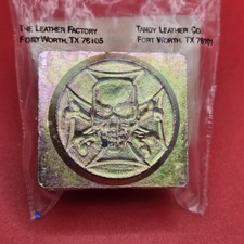 Vintage Craftool Skull Shield Leather 3D Stamping Tool 8555