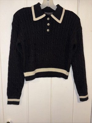 CENTRAL PARK WEST Women s Constance Cable Polo Sz XS NWOT