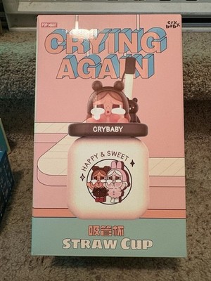 Authentic CRYBABY Crying Again Series Straw Cup POP MART NEW US SELLER  