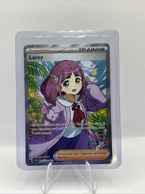 Pokemon TCG Lacey Trainer 166/142 Sv07 Stellar Crown Ultra Rare Holo Card