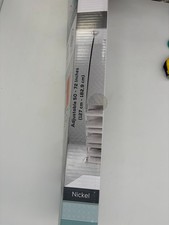 Zenith NeverRust Curved Shower Rod Adjustable 50-72 Inch Nickel Bathroom Rod
