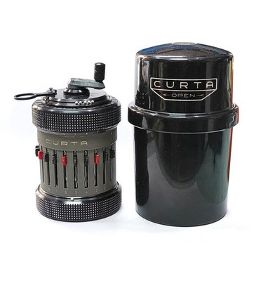 CURTA Mechanical Calculator Type 2 Serial # 537382 Retro Vintage With Case