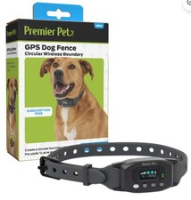 Premier Pet GPS Dog Fence Collar, Circular Wireless Boundary, Open Box