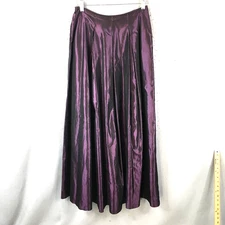 Vintage Morgan  Co Linda Bernell Skirt Womens 10 Purple Tafetta Maxi Occasion