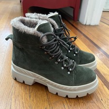 Ara Women's Montana Gore-Tex Waterproof Faux Fur Lined Boot Forest green NEW 7.5