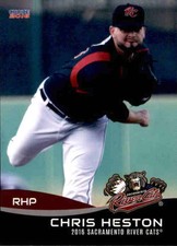 2016 Sacramento River Cats Choice #12 Chris Heston Scottsdale Arizona AZ Card