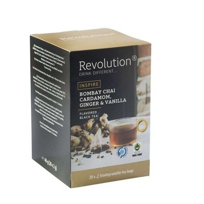 (270,00 EUR / kg) Revolution Tee 20ct - Bombay Chai Cardamom, Ginger & Vanilla -