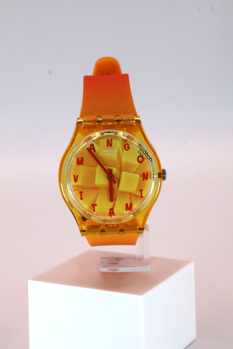 Limited Swiss Swatch GO119 Coeur De Mangue Orange Mango On  display picture 1