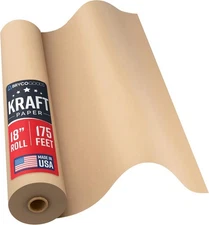 Bryco Goods Jumbo Kraft Paper Roll 18"x2100" Brown USA Made