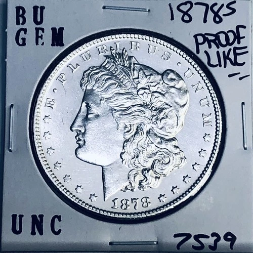 1878 S BU GEM MORGAN SILVER DOLLAR UNC MS+++ U.S. MINT RARE COIN 7539