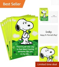 Cheerful St. Patrick’s Day Cards - 6 Snoopy Designs with Envelopes Included
