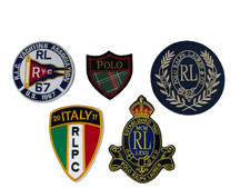 5 PK Polo Ralph Lauren Patch Iron-On/Sew-On Embroidered