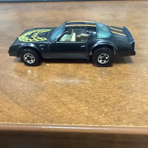 Hot Wheels Black Hot Bird Trans Am 1977 Blackwall Tires Hong Kong Metal Base