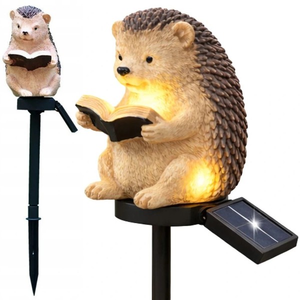 Solar Igel Gartenleuchte Led Solarleuchte DäMmerungssensor Warmweiß Deko-image