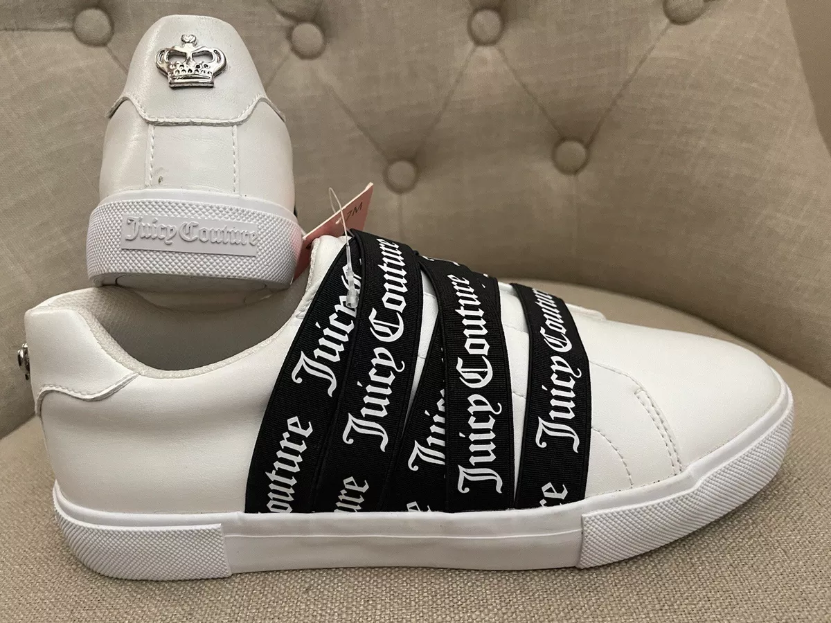 Juicy Couture Womens Size 7 White Tennis Shoes JC CARRIE Sneakers