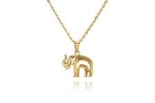 10K Yellow Gold Elephant Pendant Necklace