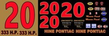  20 Marvin Panch 1961 Pontiac Smokey Yunick 1/64th HO Scale Slot Car Decals