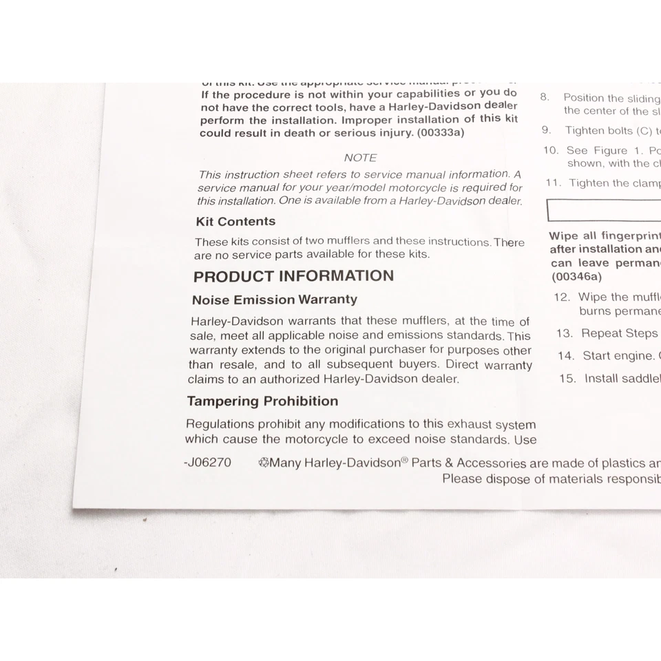 * Harley-Davidson Milwaukee - Eight 4.5" St. Canon Silenciador Kit PN - 64900552 Foto 4 de 4