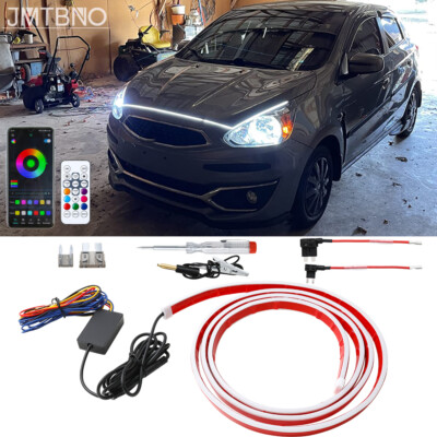 71'' Scan Start Up Dynamic Car LED Hood Light Strip DRL For Mitsubishi Mirage