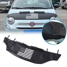 Pu Leather Hood Bra Protection USA Flag Bug Deflector Fit For Fiat 500 2007-24